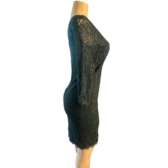 Women 8 Aritzia Babaton Rafael Sheath Emerald Green Lace Overlay Dress - Picture 5 of 6